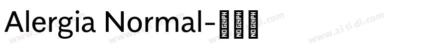 Alergia Normal字体转换
